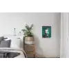 Parkiet - Turquoise - Quotes - Decoratie textielposter latten blank klein -woonkamer