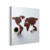 Wereldkaart - Koffiebonen - Suikerklontjes aluminium wit klein -3d
