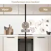 Bloemen - Pastel -  Planten - Wit keuken achterwand 2 middel -voor-na2_NL