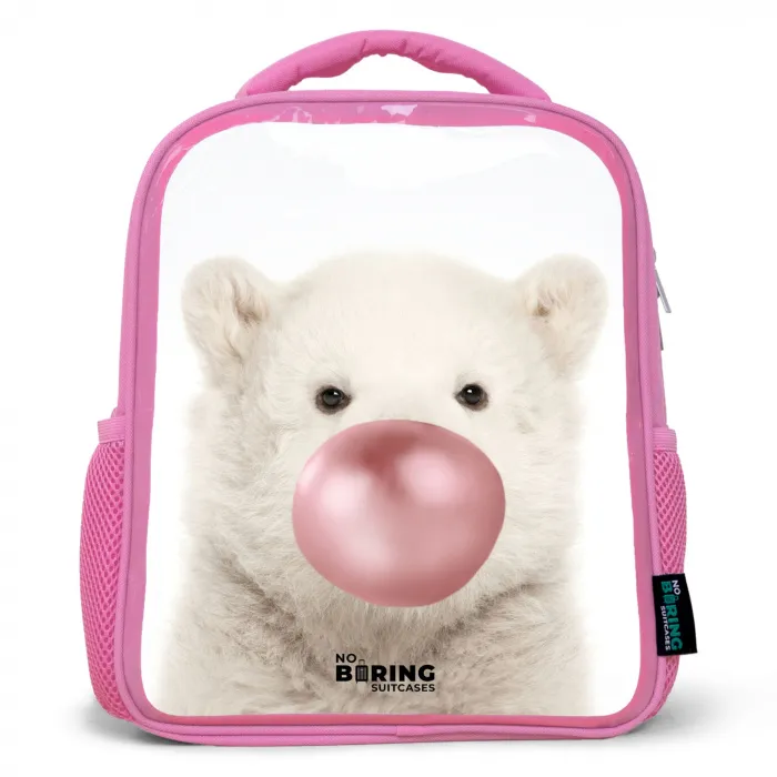 Bubblegum beer Kinderrugzak - Roze middel -3d