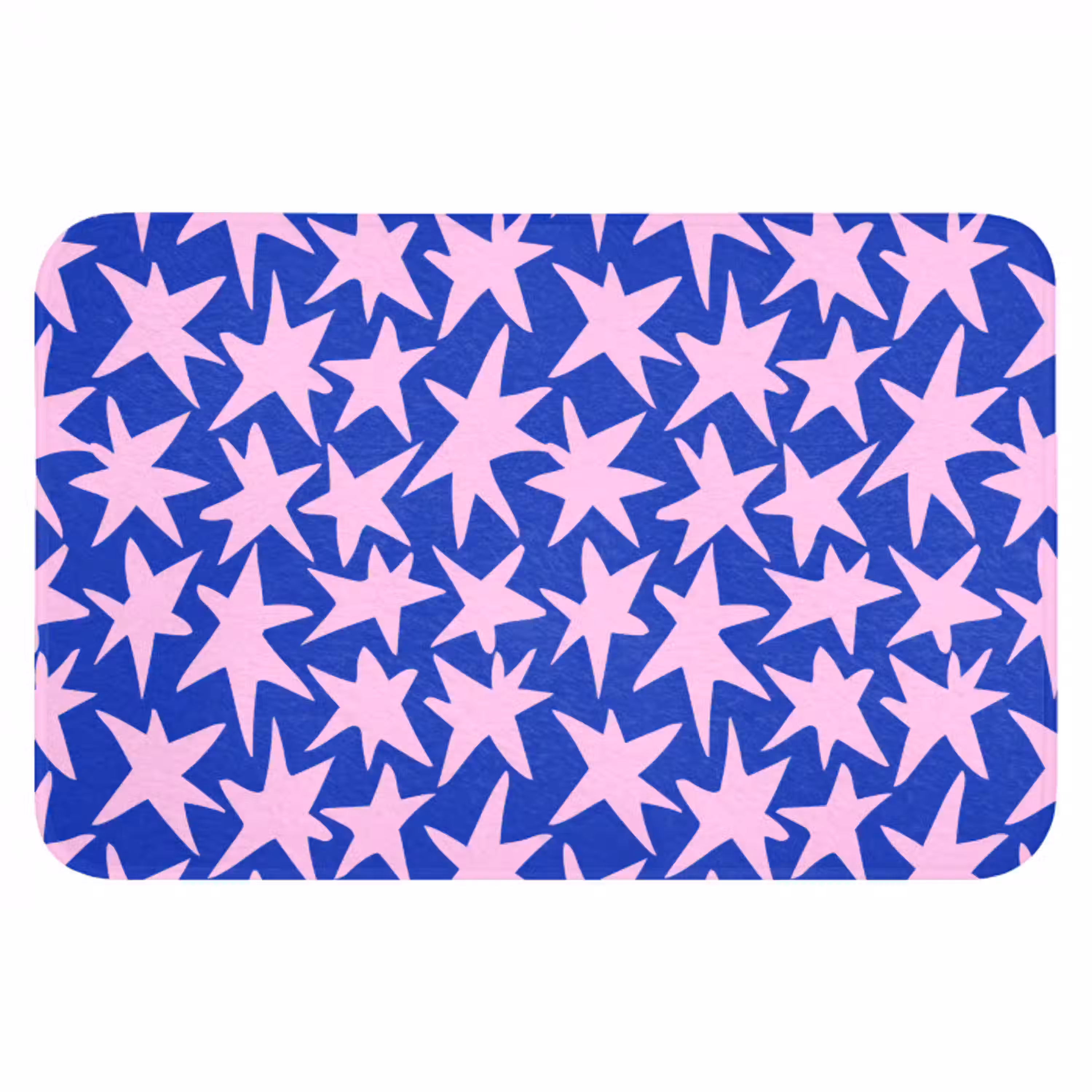 Modern - Sterren - Blauw Badmat klein 997 -3d