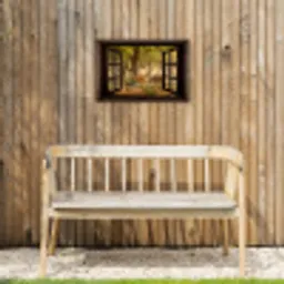 Herten - Bos - Herfst - Bosdieren - Natuur - Hert - Doorkijk Tuinposter op houten frame 2 cm dik klein -sfeer4