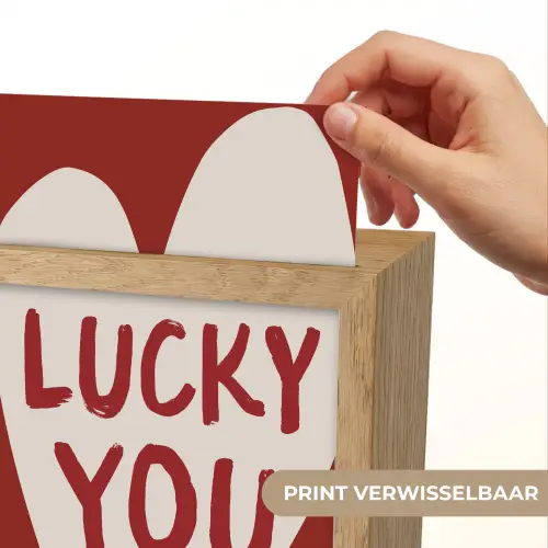 Lucky - Hart - Rood Light Box met kabel (Wandlamp) klein -USP_websiteprintNL