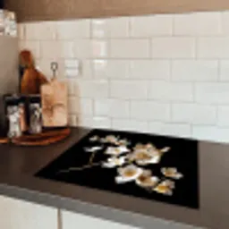 Elegantie in Ivoor en Goud Inductie beschermer vinyl 3mm middel -sfeer3