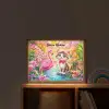 Kitten - Flamingo - Bloemen Light Box met batterij (Wandlamp kind) middel -sfeer1_kind