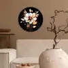 Bloem - Verf - Goud - Graffiti - Modern Wandcirkel plexiglas klein -sfeer1