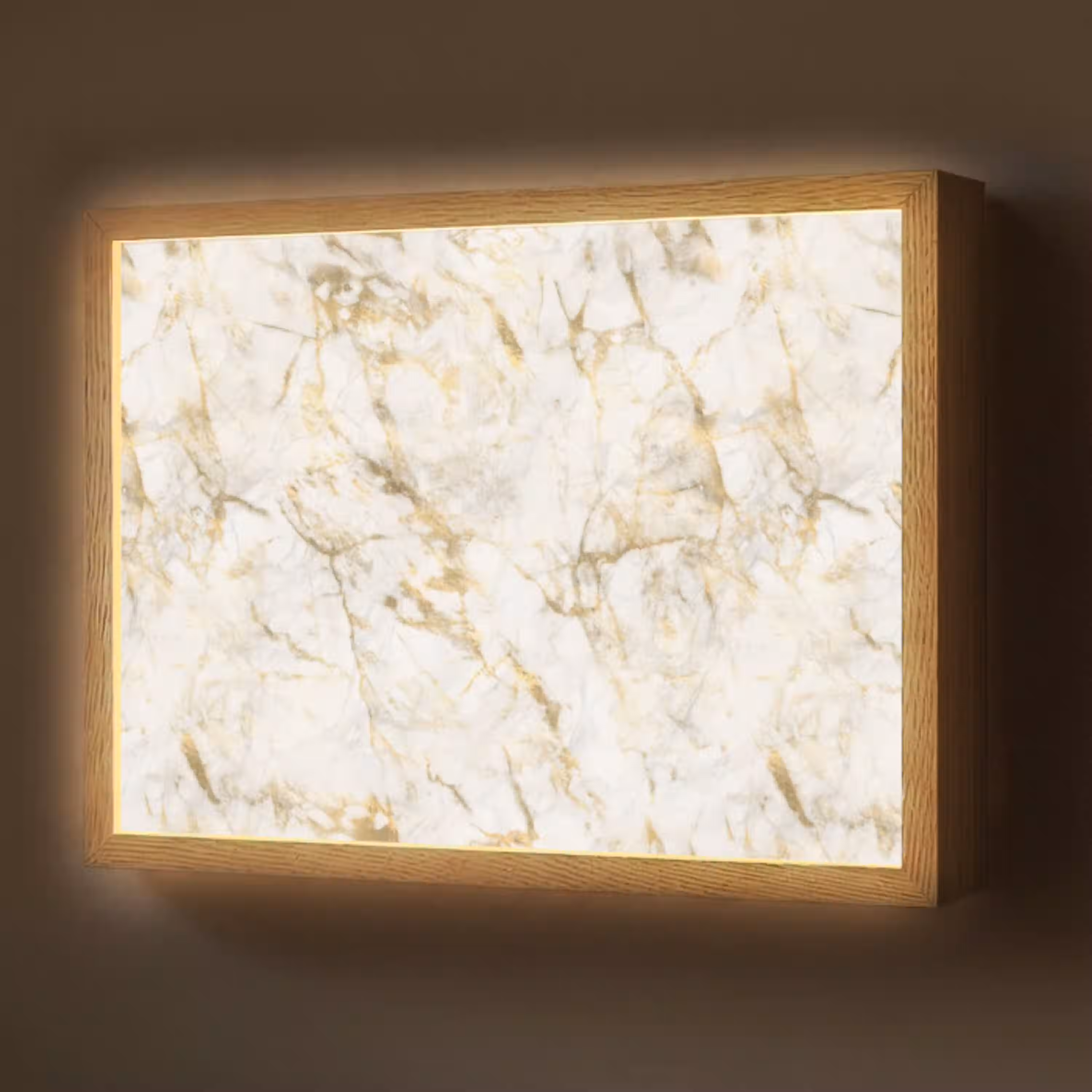 Goud - Licht - Nerf - Marmer Light Box met batterij (Wandlamp) middel 907 -z3d_website
