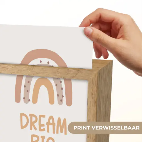 Kinderen - Regenboog - Pastel - Quote - Dream Big Light Box met kabel (Kinderlampje) klein -USP_websiteprintNL