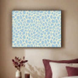 Giraf - Modern - Blauw Textielframe zwart klein 947 -sfeer1