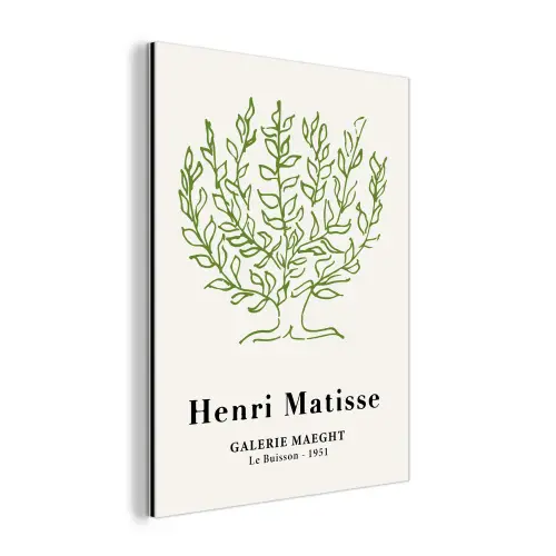 Matisse - Boom - Groen - Natuur - Kunst aluminium wit klein -3d