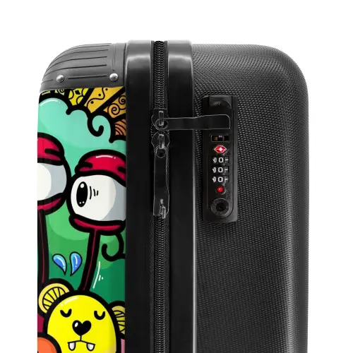 Vrolijke Monsterchaos Koffer - NBS - Handbagage middel -slot