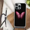 Vlinder - Fuchsia - Grafisch Hoesje iPhone 16 Pro Max met koord klein -sfeer4