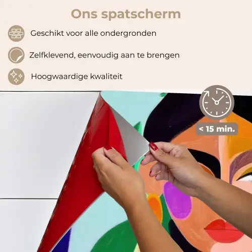 Portret - Vrouw - Modern keuken achterwand spatscherm klein -spatscherm_NL