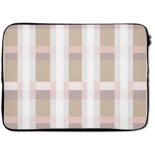 Ruitpatroon - Aardetinten - Minimalistisch laptophoes neopreen klein 279 -zkaufland3dotto