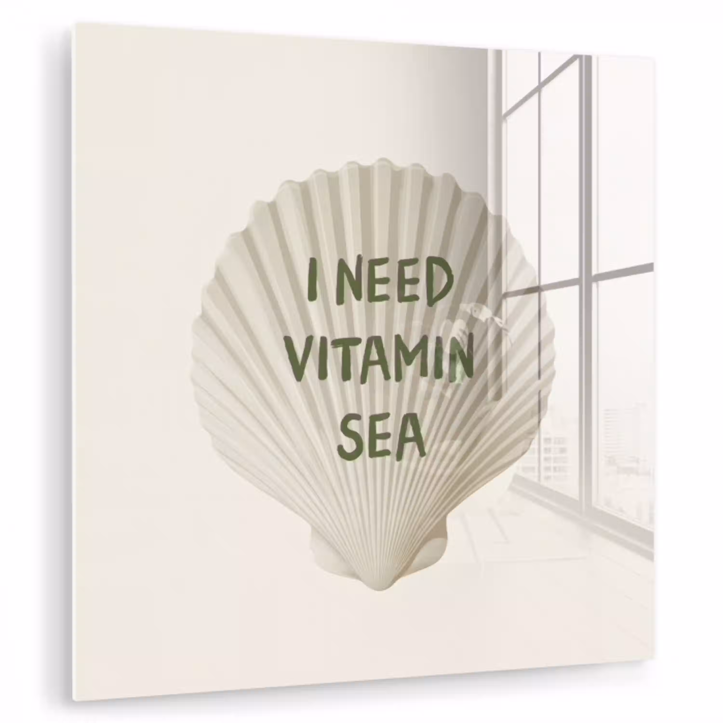 Schelp - Quote - Groen plexiglas 5mm klein -zzzproduct_nieuw