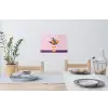 Tulpen - Vaas - Strepen - Paars Muursticker klein -eettafel