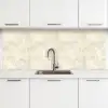 Patroon - Organisch - Beige keuken achterwand 2 middel 871 -3d