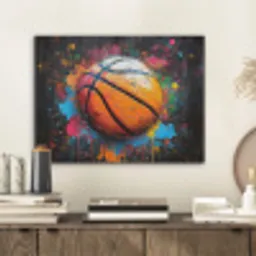 Graffiti - Basketbal - Verf - Sport PET vilt klein -sfeer1
