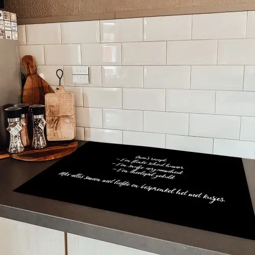 Oma's recept - Koken - Quotes - Spreuken - Oma Inductie beschermer vinyl 3mm klein -sfeer3