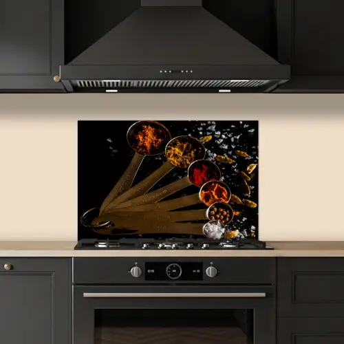 Maatlepel Melange keuken achterwand spatscherm klein -sfeer1