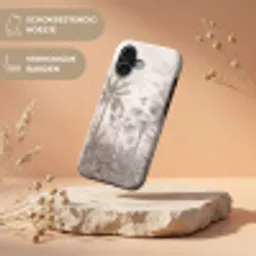 Jungle - Banenboom - Kolibrie - Beige Toughcase MagSafe Apple iPhone 17 klein -USP_RandenV_NL