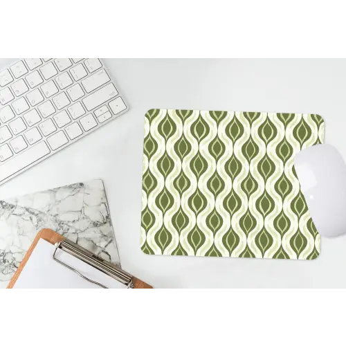 Patroon - Retro - Groen muismat rubber klein 262 -witbureau