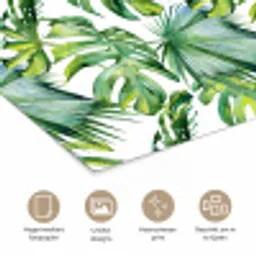 Inductie beschermer - Tropical - Bladeren - Jungle - Inductie mat poster papier klein -closeup_NL