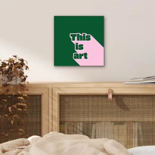 This is art - Schaduw - Roze aluminium wit klein -sfeer3