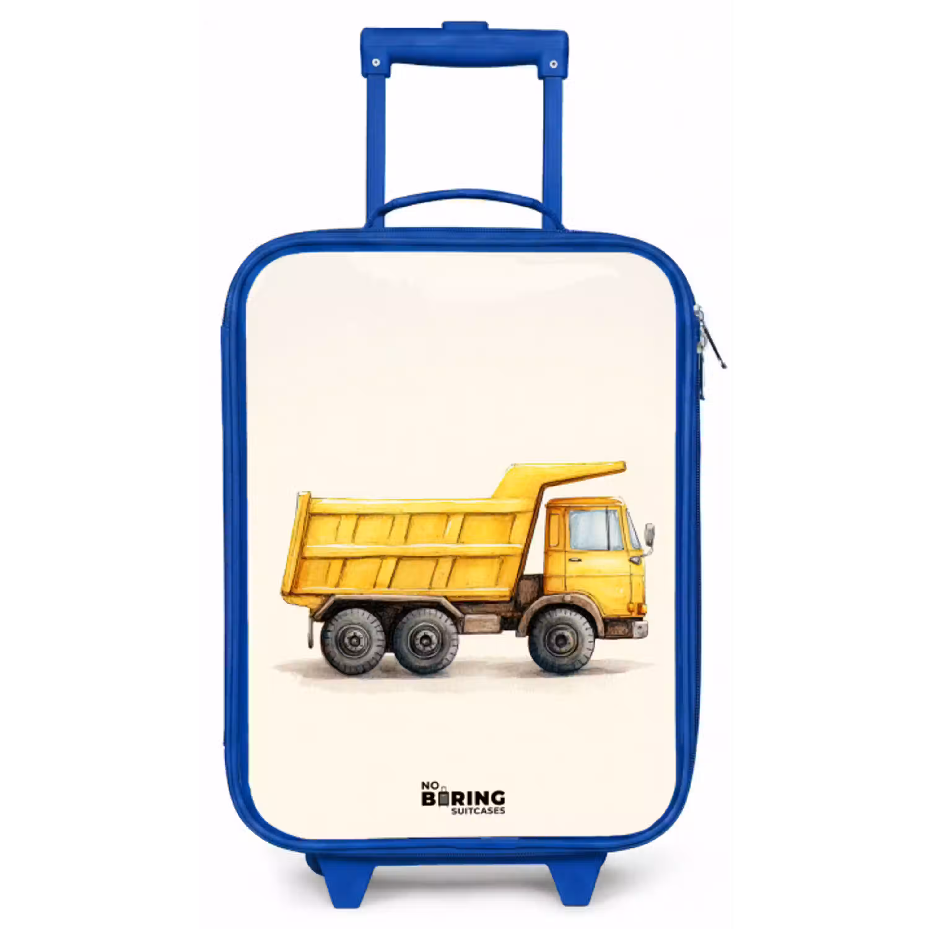 Kiepwagen - Getekend - Geel Kinderkoffer - Blauw klein -zz3dotto