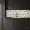 Diagonaal - Golven - Crème keuken achterwand 2 middel 871 -sfeer1