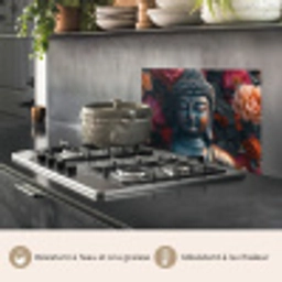 Boeddha - Bloemen - Buddha - Beeld - Kunst keuken achterwand spatscherm klein -usp_FR