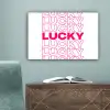 Lucky - Roze - Patroon canvas 2cm klein -sfeer4