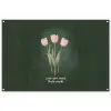Tulpen - Roze - Tekst - Love tuinposter los doek groot -3d