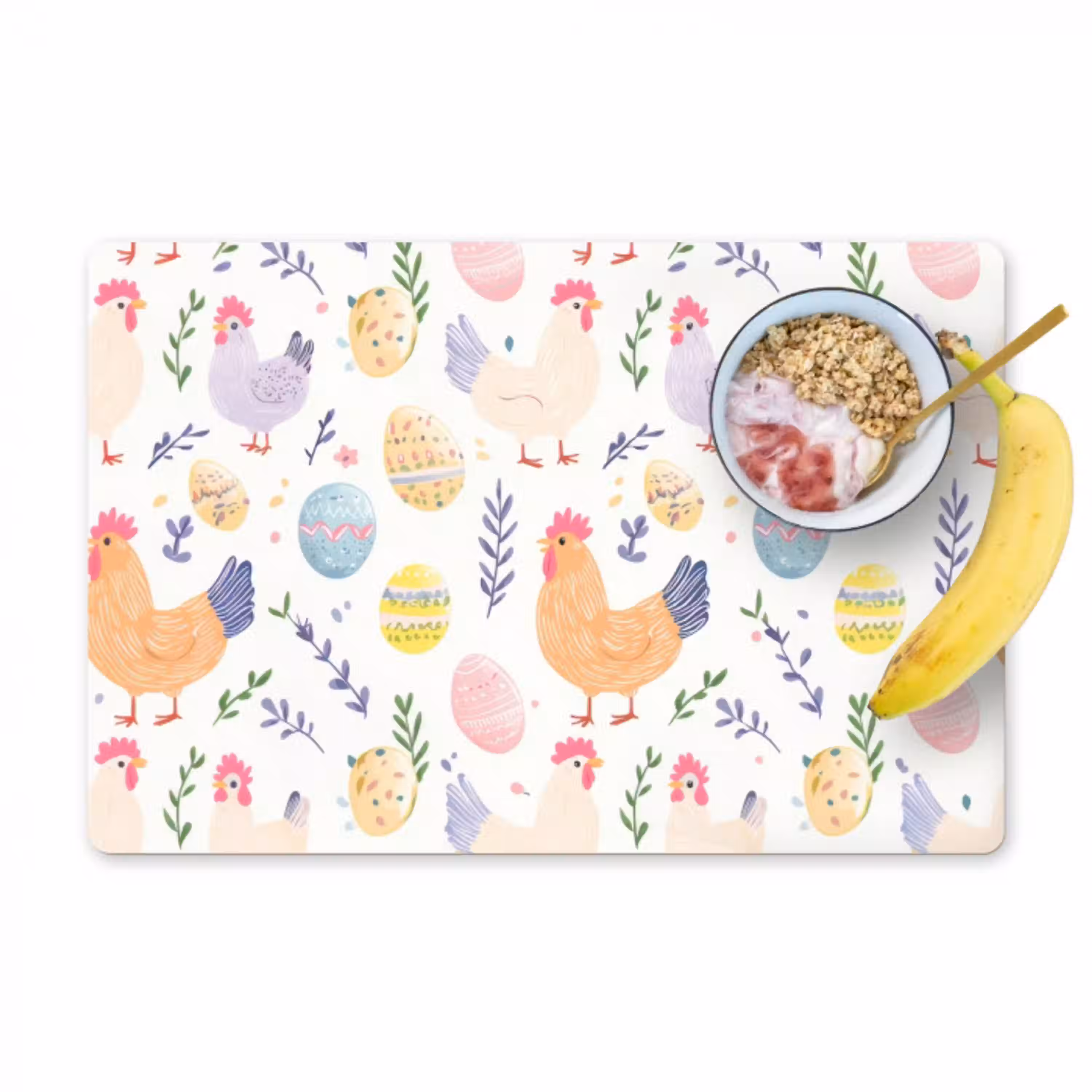 Patroon - Kip - Paaseieren Placemat vinyl groot -zzzproduct_Kitchenyeah-website