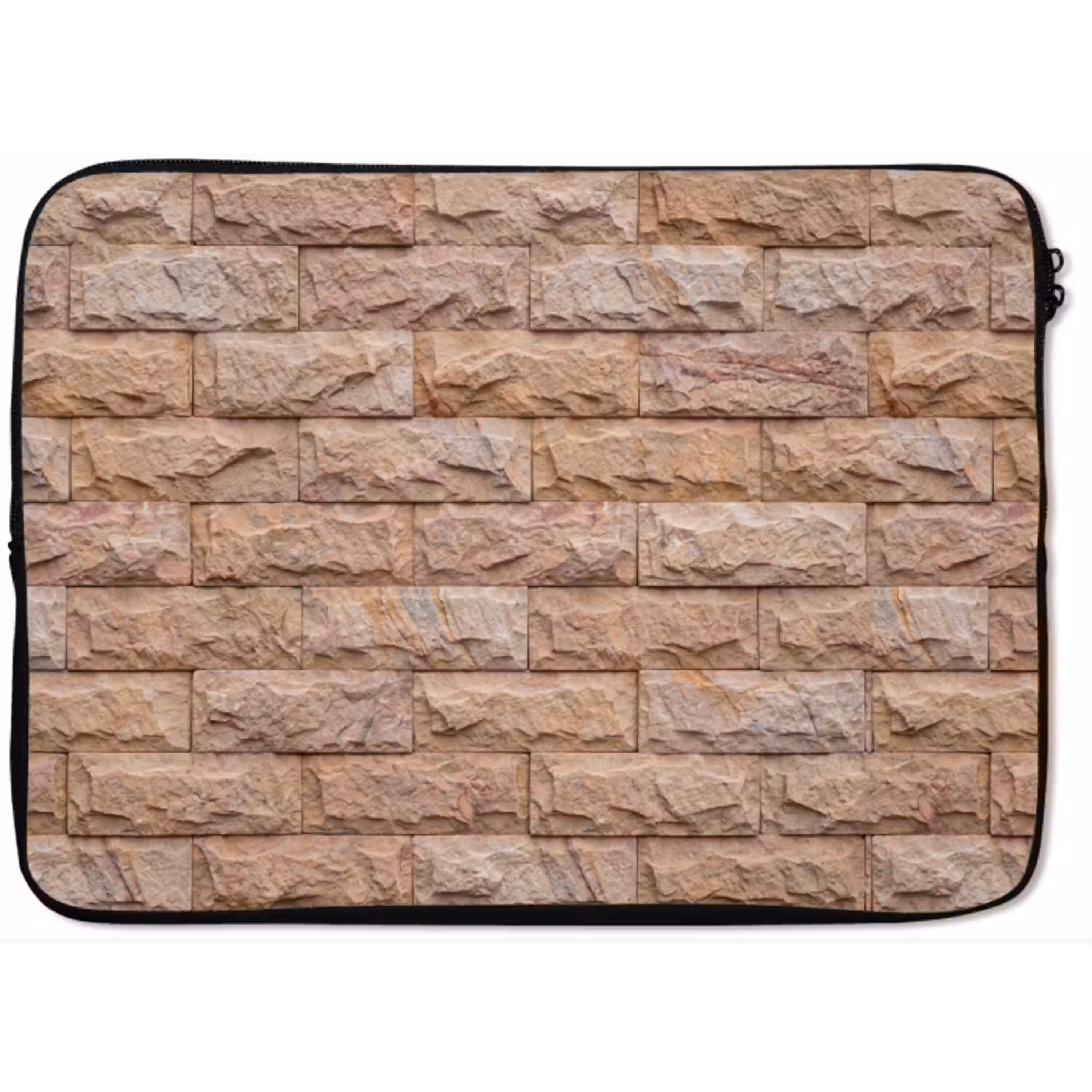 Muur - Steen - Ruw - Textuur - Beige laptophoes neopreen klein -zkaufland3dotto