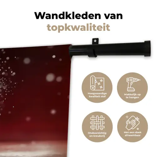 Rode - Velvet - Taart - Eten Wandkleed katoen klein -sfeer2