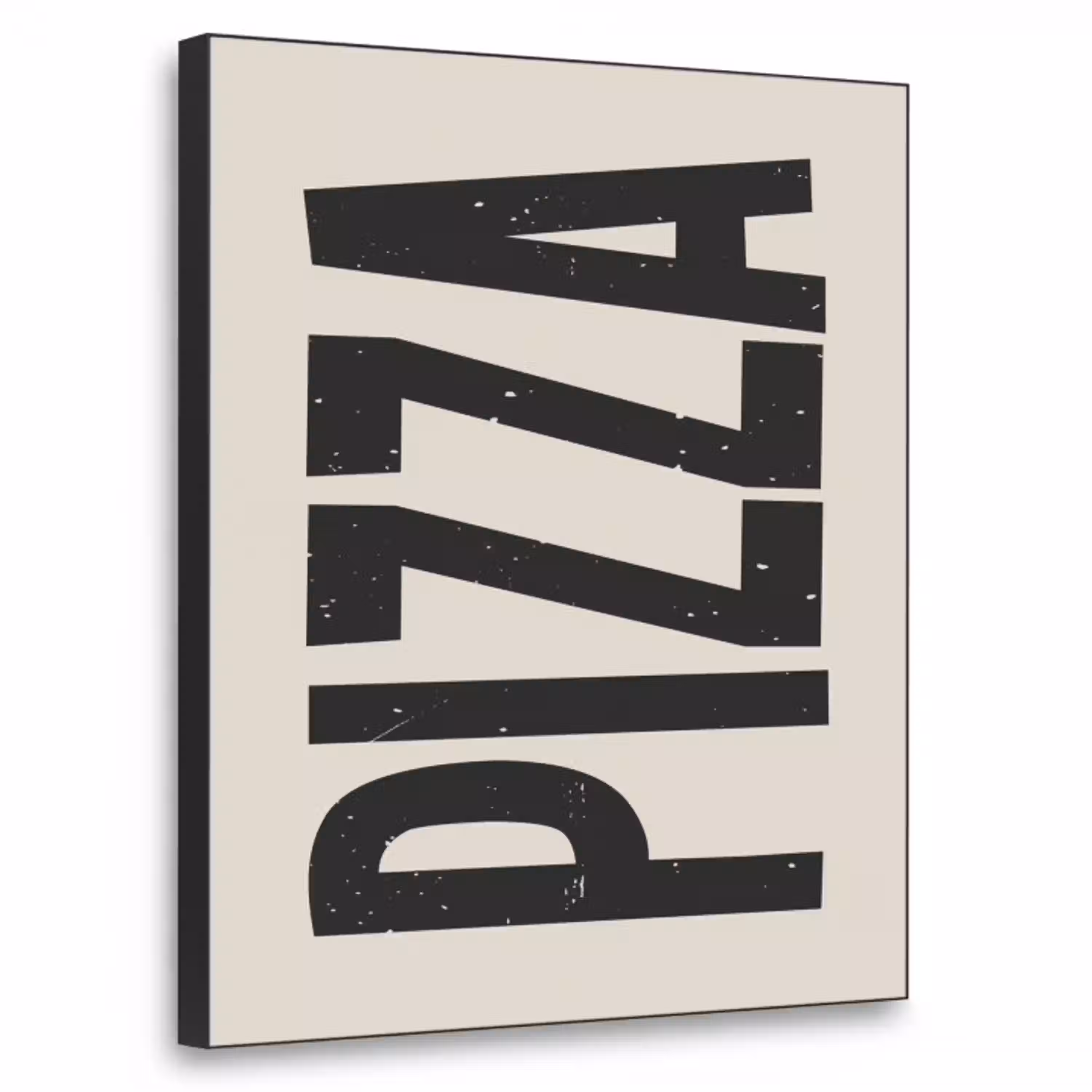 Pizza - Decoratie - Japandi - Vintage Textielframe - compleet frame klein -3d