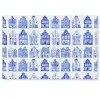 Patroon - Huizen - Blauw Deurmat klein 898 -zkaufland3d