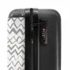 Zigzag penseelstreken in grijs NBS - Handbagage koffer - Volwassenen Unisex middel -slot