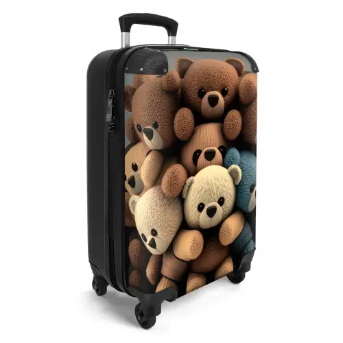 Knuffelberen Koffer - NBS - Handbagage middel -productfoto_3d