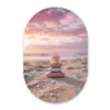 Stenen - Zand - Roze Wandcirkel Ovaal Forex klein -3d