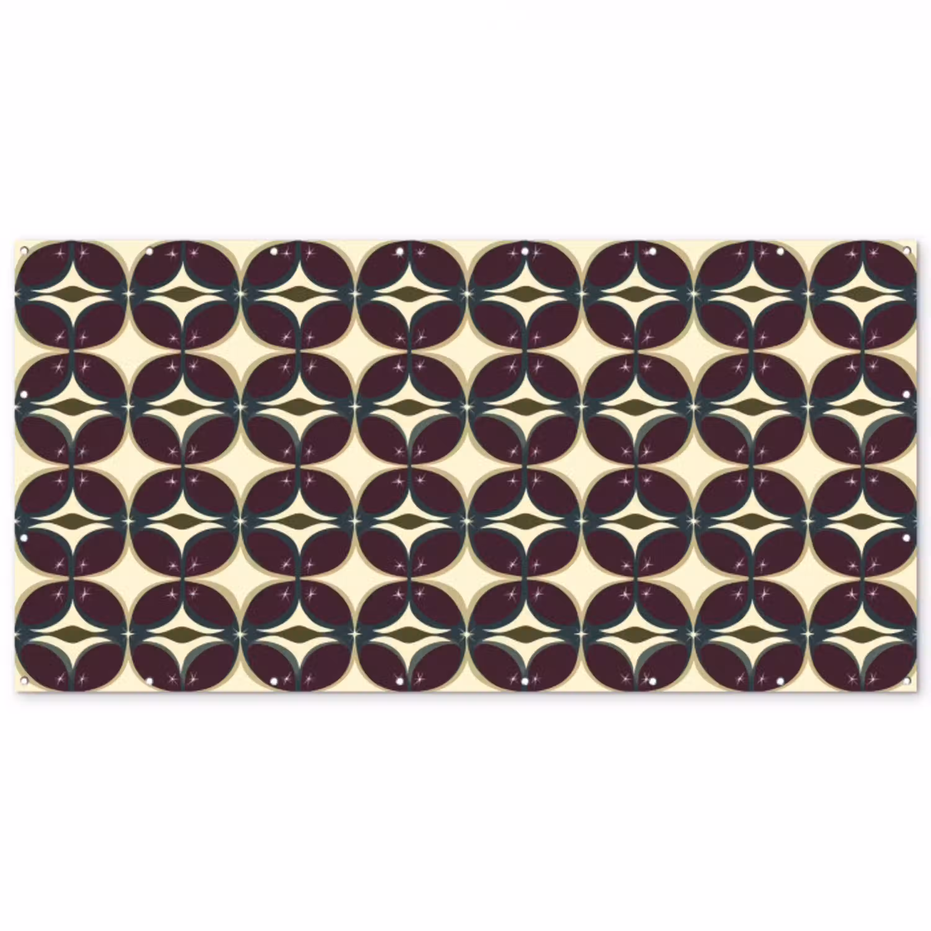 Cirkel - Retro - Kleurrijk Balkonbeschermer Duitsland klein 596 -zz_3d