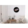 Hotdog - Porselein - Delfts blauw - Eten Wandcirkel aluminium klein -woonkamer