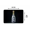 Champagne - Bloemen - Goud - Chique Placemat vinyl groot -specs