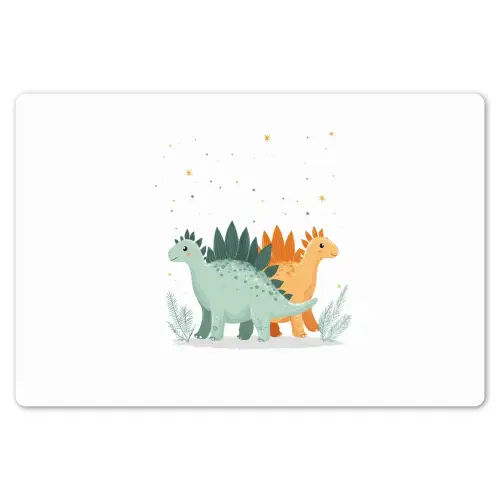 Planten - Sterren - Dinosaurussen - Oranje Placemat vinyl groot -zzsfeer1_Kitchenyeah-website