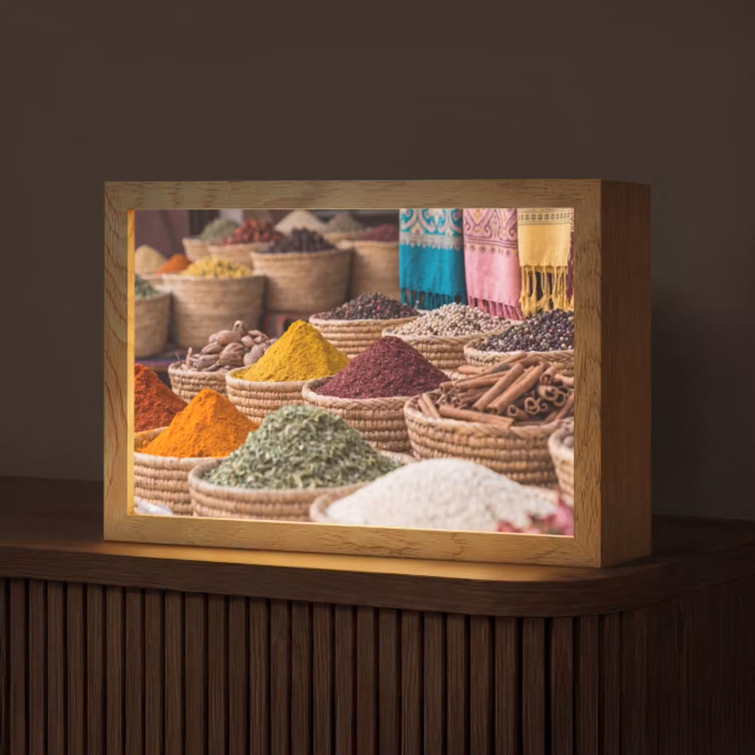 Kruiden - Manden - Oosters Light Box met kabel (Tafellamp) klein -z3d_website