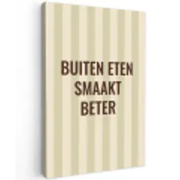 Buiten - Quote - Strepen - Zomer canvas 2cm klein -z3d