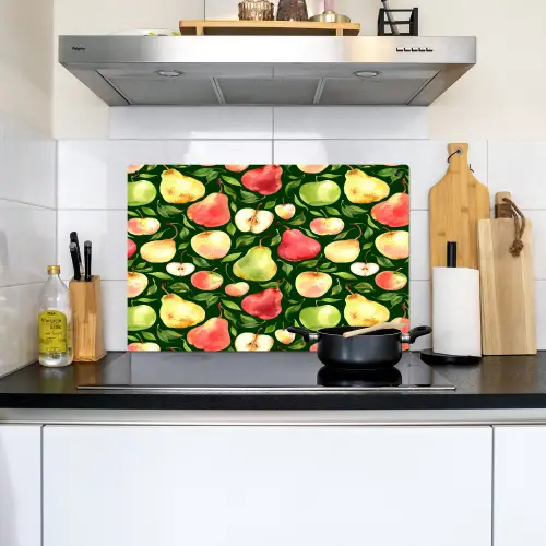 Appels - Peren - Fruit - Groen Inductie beschemer met haakjes klein 777 -sfeer2