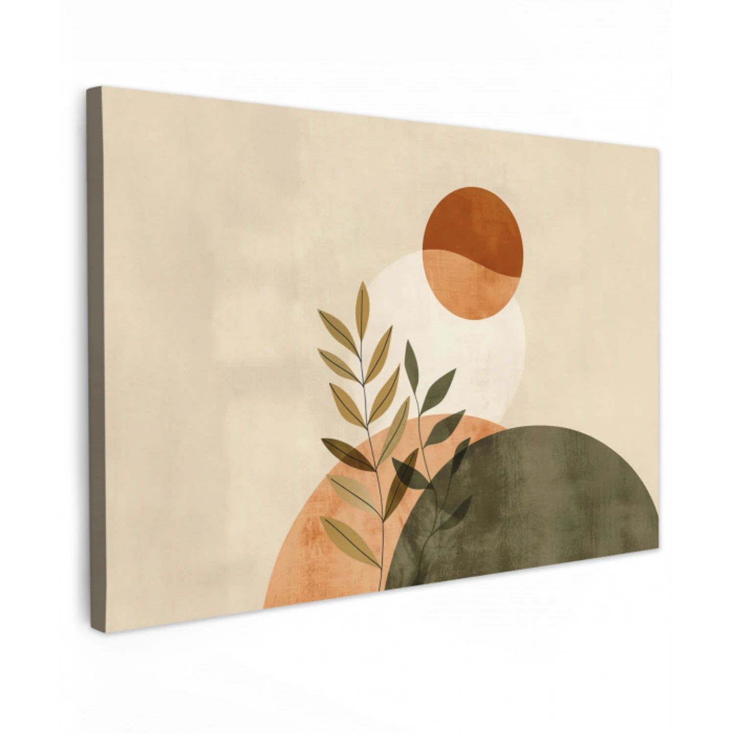 Takken - Vormen - Abstract Tuinposter op houten frame 2 cm dik klein -3d