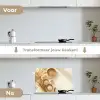 Granen - Hout - Kom - Beige keuken achterwand spatscherm klein -voor_na_NL